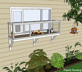 Outdoor cat enclosure 2025 attached to window