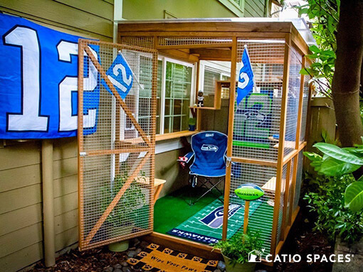 Catio Cat Enclosure Seahawks Ext Theme Catiospaces 510 Wm