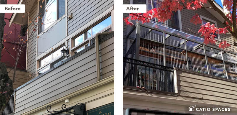 Catio Cat Enclosure Before After Shires Urban Deck