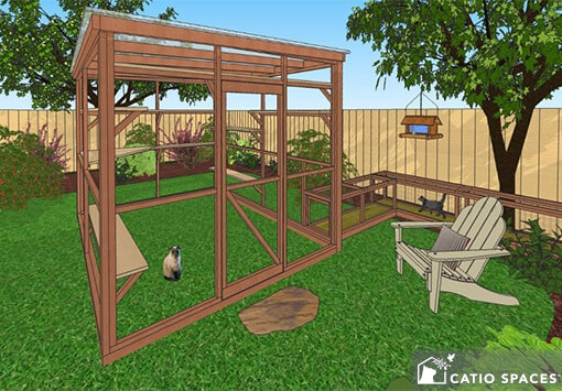 Catio Cat Enclosure Diy Catio Plan Oasis 8x10 Catiospaces.com 1