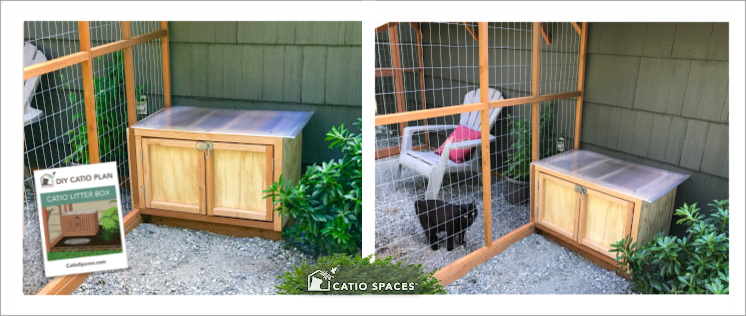 Litter Box Catio 2 Up Photo With Cover Exterior Catiospaces