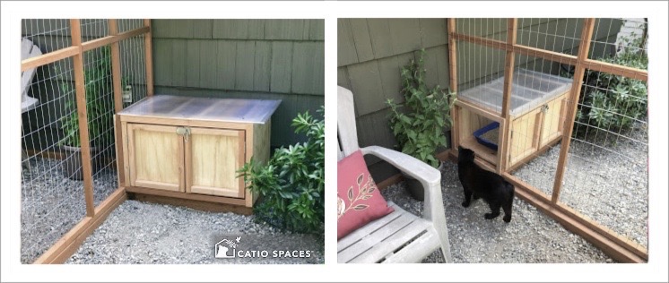 Catio Cat Enclosure Litter Box Diy Plan Catiospaces 2 Views