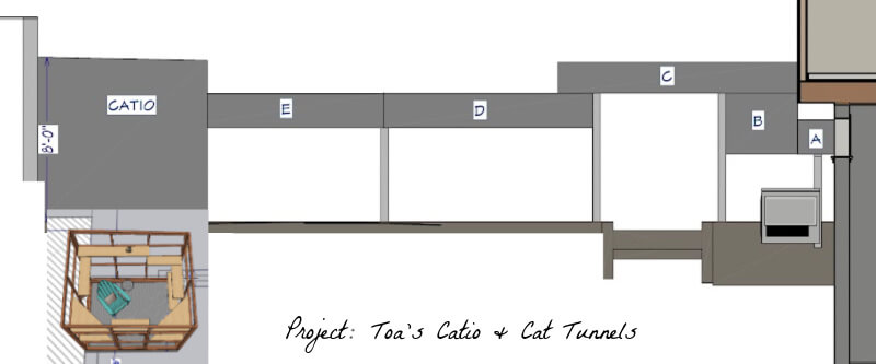 Rendering Catio Cat Tunnels Side View Catiospaces Com (1)